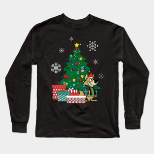 Ding A Ling Wolf Around The Christmas Tree Long Sleeve T-Shirt